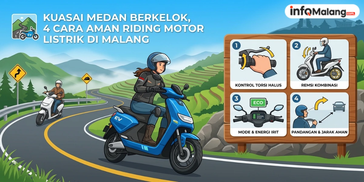 Kuasai Medan Berkelok, 4 Cara Aman Riding Motor Listrik di Malang