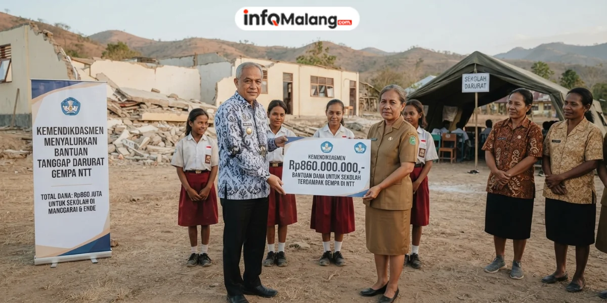 Rp860 Juta Disalurkan Kemendikdasmen untuk Sekolah Terdampak Gempa NTT
