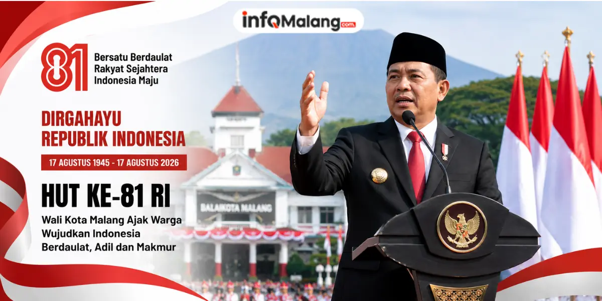 HUT ke-81 RI, Wali Kota Malang Ajak Warga Wujudkan Indonesia Berdaulat, Adil dan Makmur