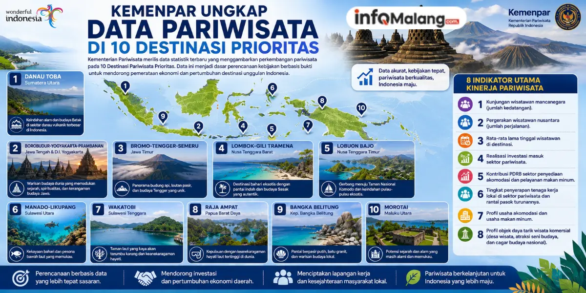 Kemenpar Ungkap Data Pariwisata di 10 Destinasi Daerah Prioritas