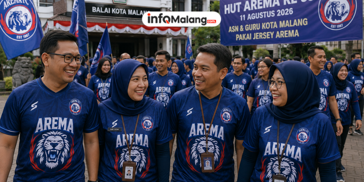 HUT Arema ke-39, ASN hingga Guru Kota Malang Kompak Pakai Jersey pada 11 Agustus