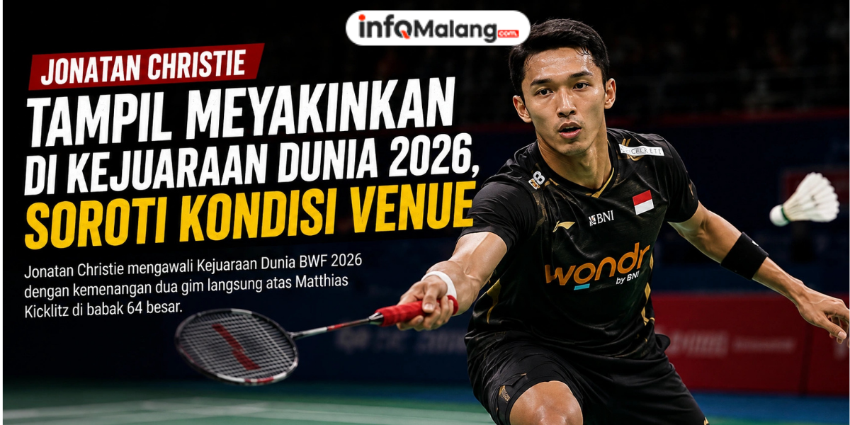 Jonatan Christie Tampil Meyakinkan di Kejuaraan Dunia 2026, Soroti Kondisi Venue