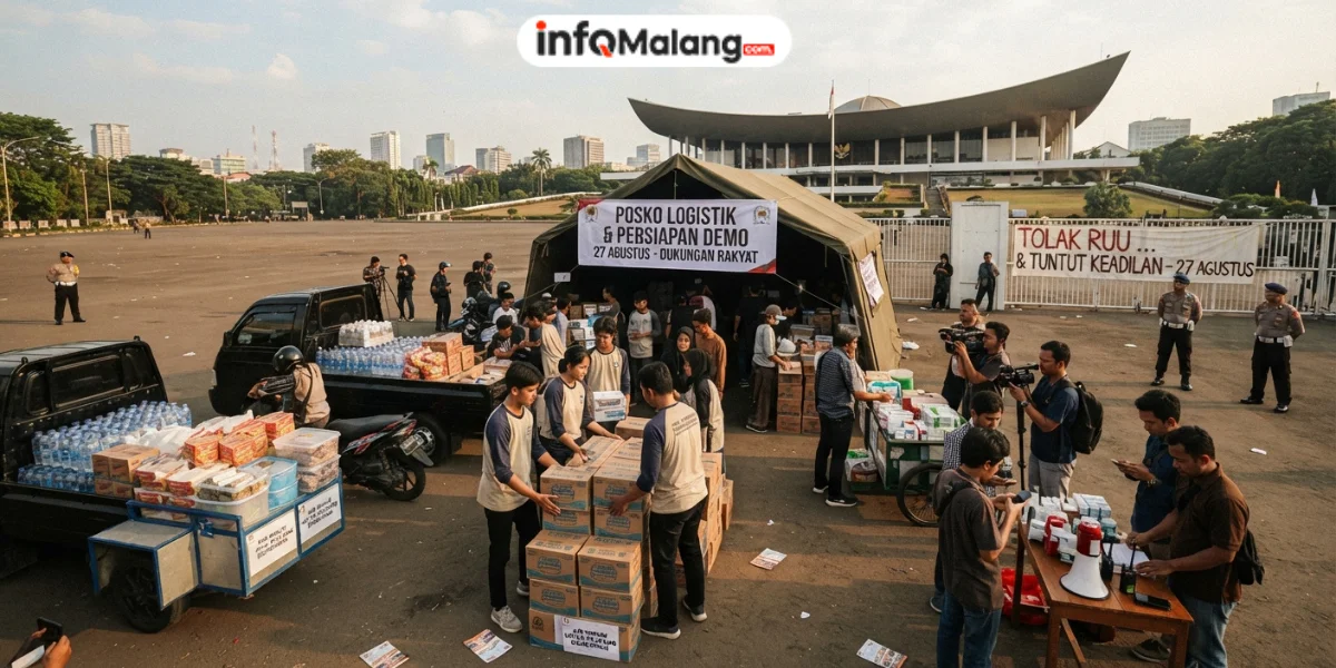 Persiapan Demo 27 Agustus di DPR, Bantuan Logistik Mulai Berdatangan