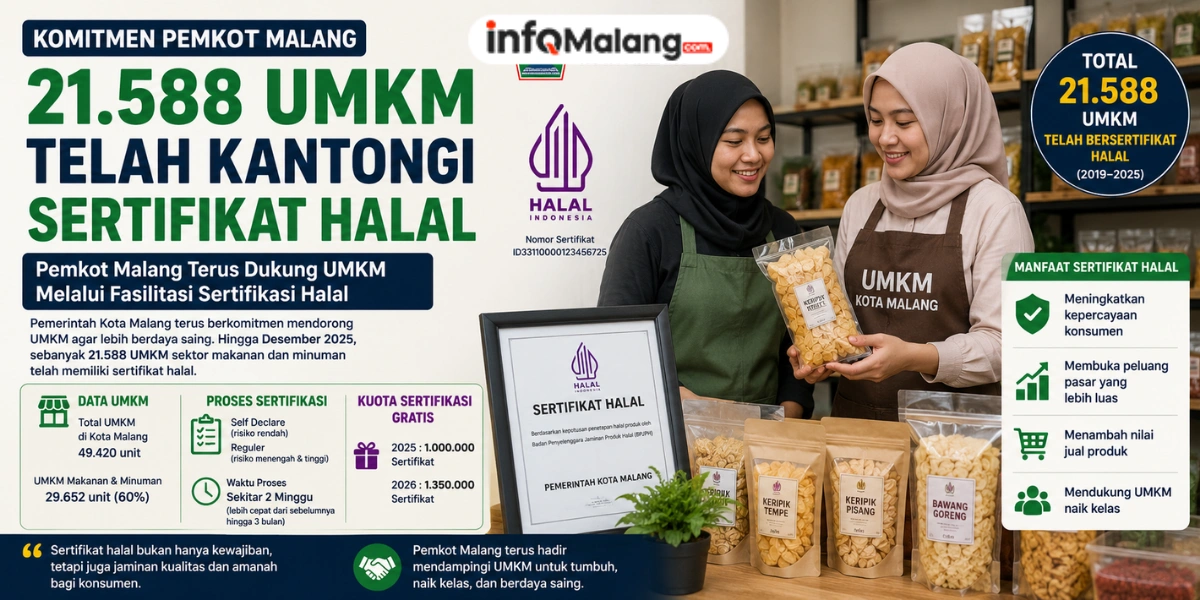 21.588 UMKM Kota Malang Telah Kantongi Sertifikat Halal, Pemkot Terus Dorong Daya Saing Usaha