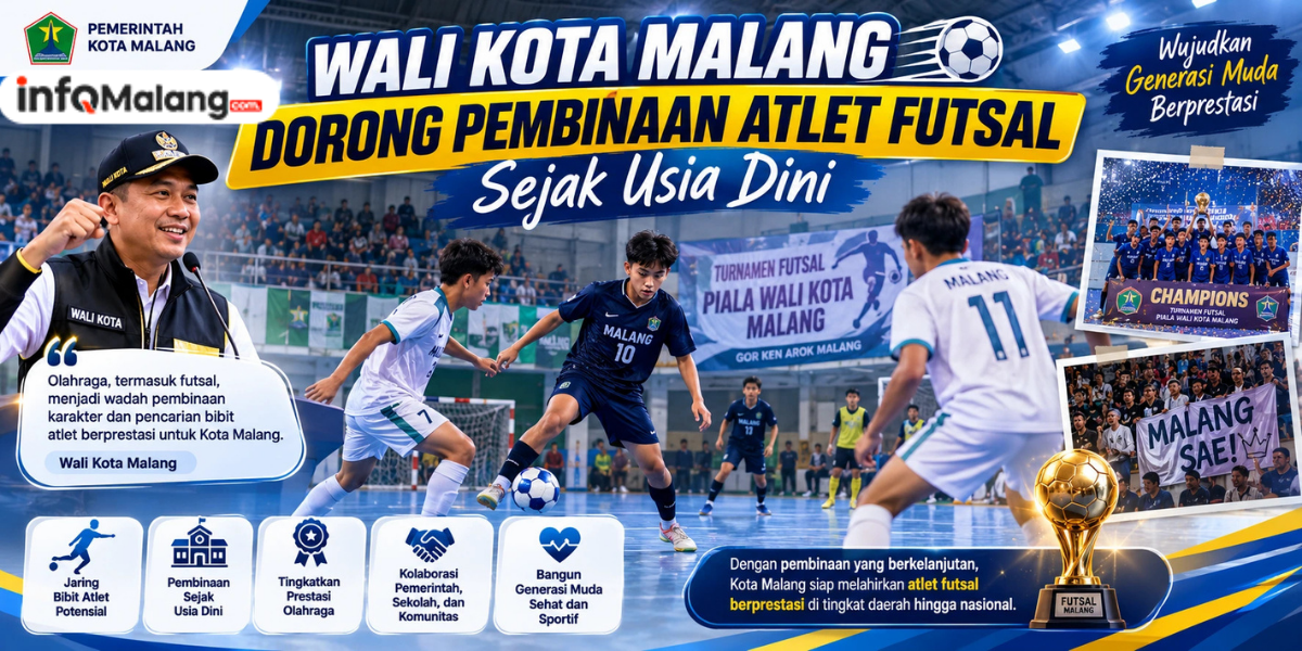 Wali Kota Malang Dorong Pembinaan Atlet Futsal Sejak Usia Dini