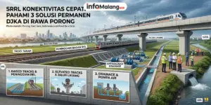 Banjir teratasi melalui 3 solusi DJKA di jalur KA Porong dan akan mewujudkan konektivitas cepat SRRL
