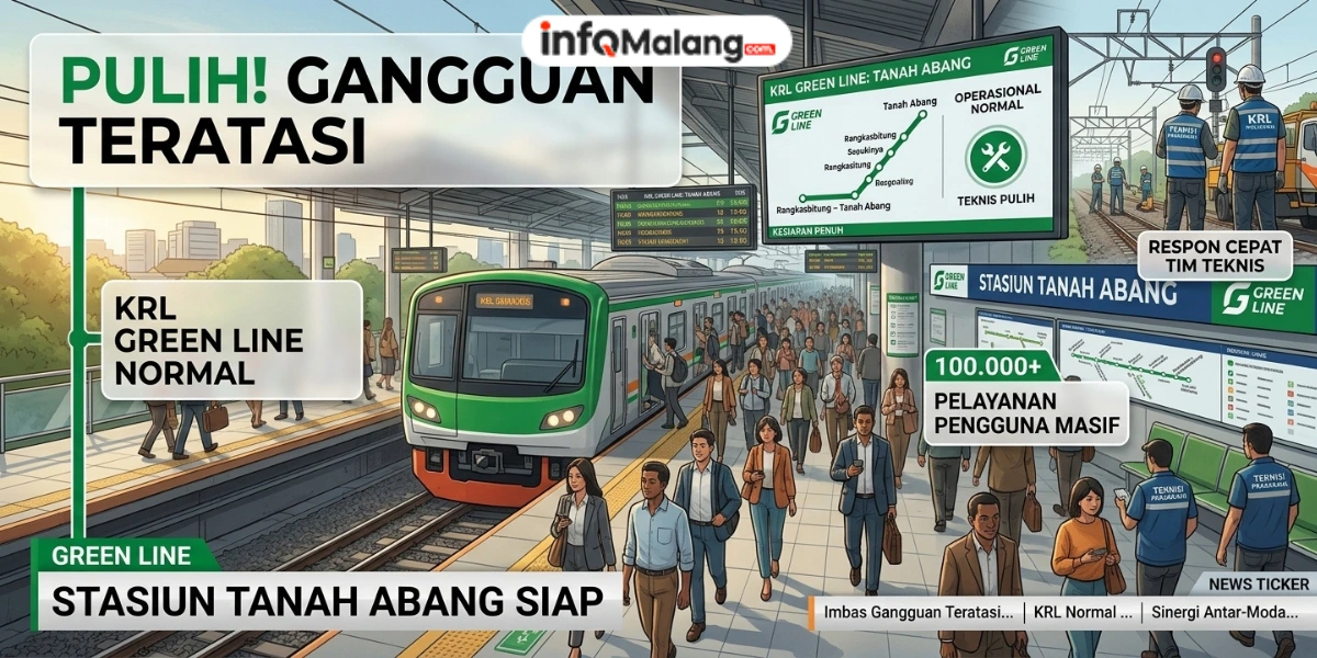Imbas Gangguan Berhasil Teratasi KRL Green Line Tanah Abang Kembali Normal Siap Melayani 100 Ribu Penumpang