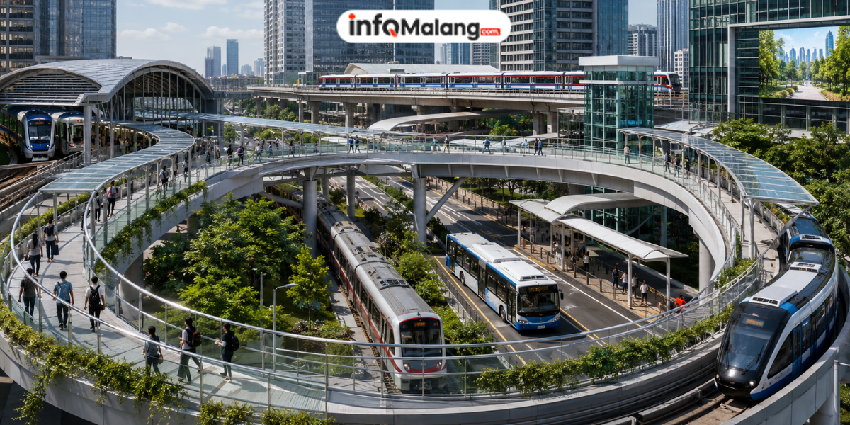 Transportasi Massal Terhubung Pedestrian Deck Dukuh Atas Satukan 6 Moda untuk Pejalan Kaki