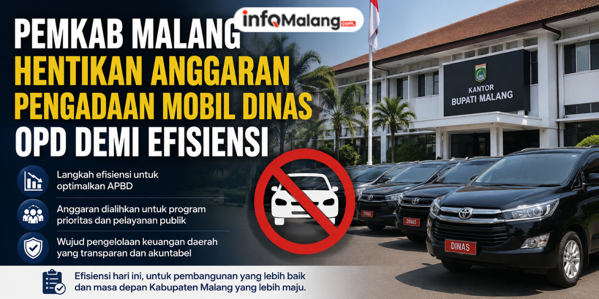 Pemkab Malang Hentikan Anggaran Pengadaan Mobil Dinas OPD Demi Efisiensi