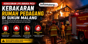 Kebocoran LPG Diduga Picu Kebakaran Rumah Pedagang di Sukun Malang