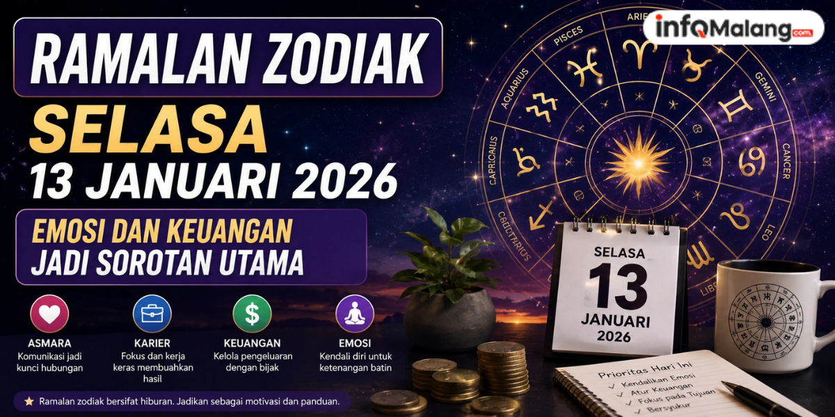 Ramalan Zodiak Selasa 13 Januari 2026, Emosi dan Keuangan Jadi Sorotan Utama