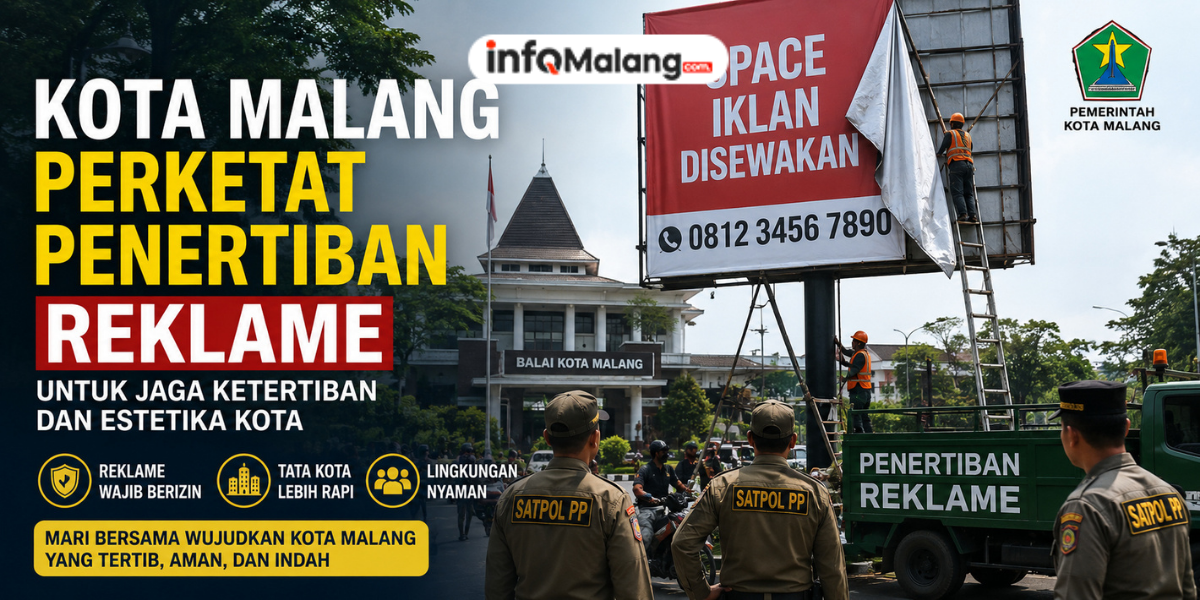 Kota Malang Perketat Penertiban Reklame untuk Menjaga Ketertiban dan Estetika Kota