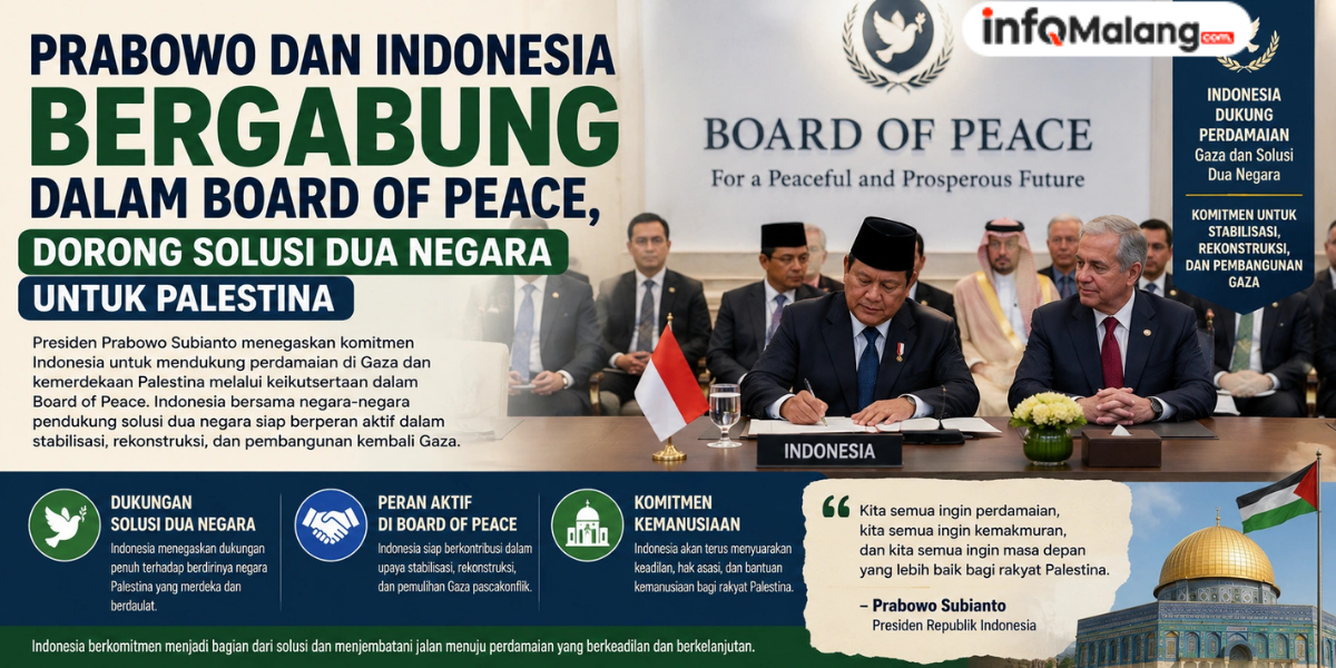 Prabowo dan Indonesia Bergabung dalam Board of Peace, Dorong Solusi Dua Negara untuk Palestina