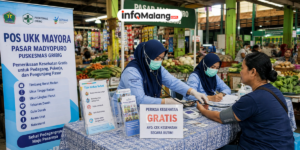 Program Kesehatan Pasar Madyopuro Malang Bantu Pedagang Cek Kondisi Kesehatan