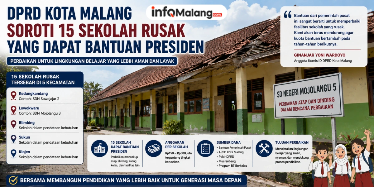 DPRD Kota Malang Soroti 15 Sekolah Rusak yang Dapat Bantuan Presiden