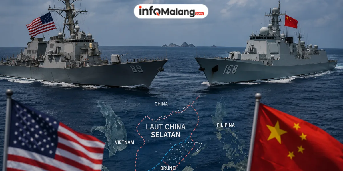 Ketegangan Laut China Selatan Kembali Meningkat Usai Konfrontasi Kapal Perang AS dan China