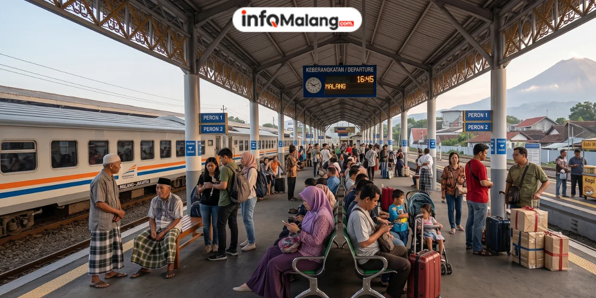 Lonjakan Volume Penumpang, KAI Sukses Layani Ratusan Ribu Pelanggan di Stasiun Malang