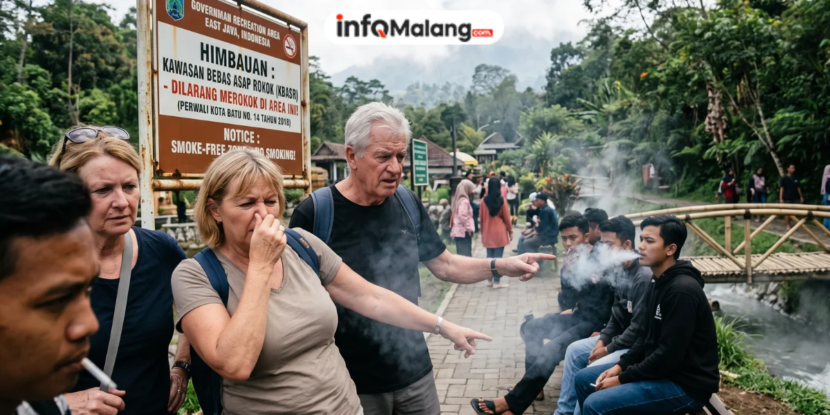Wisatawan Asing Sampaikan Keluhan Soal Asap Rokok di Kawasan Wisata Cangar