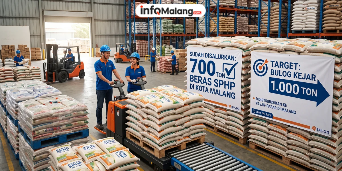 700 Ton Beras SPHP Sudah Disalurkan di Kota Malang, Bulog Kejar 1.000 Ton