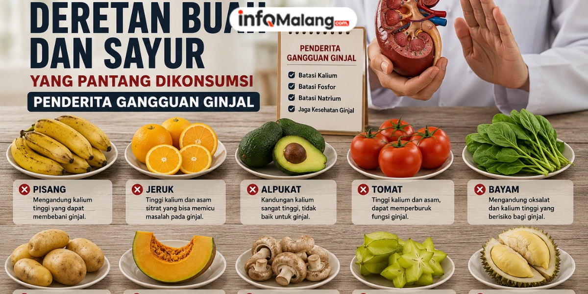 Wajib Tahu! Deretan Buah dan Sayur yang Pantang Dikonsumsi Penderita Gangguan Ginjal