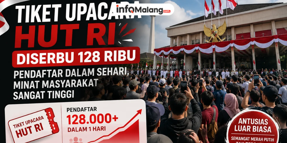 Tiket Upacara HUT RI Diserbu 128 Ribu Pendaftar dalam Sehari, Minat Masyarakat Sangat Tinggi