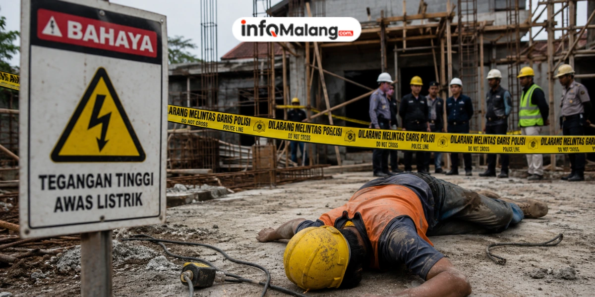 Pekerja Bangunan di Malang Tewas Tersengat Listrik Saat Bekerja