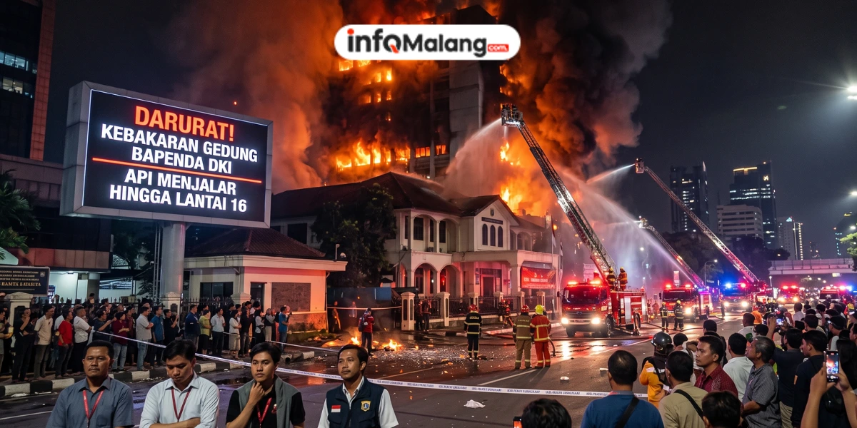 Gedung Bapenda DKI Dilalap Api, Kebakaran Menjalar hingga Lantai 16