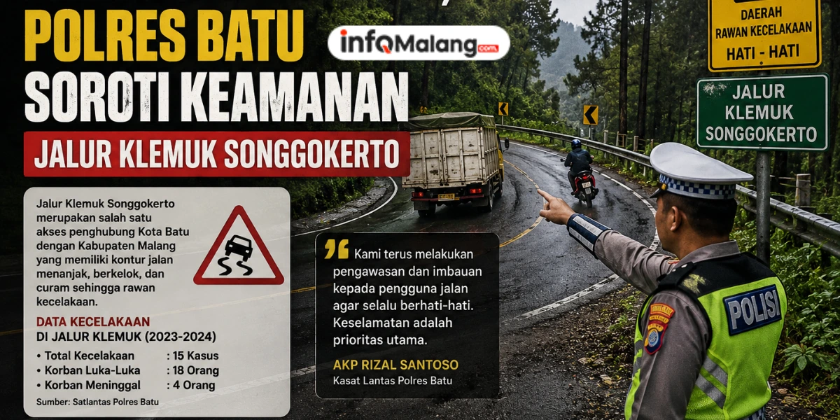 Rawan Kecelakaan, Polres Batu Soroti Keamanan Jalur Klemuk Songgokerto
