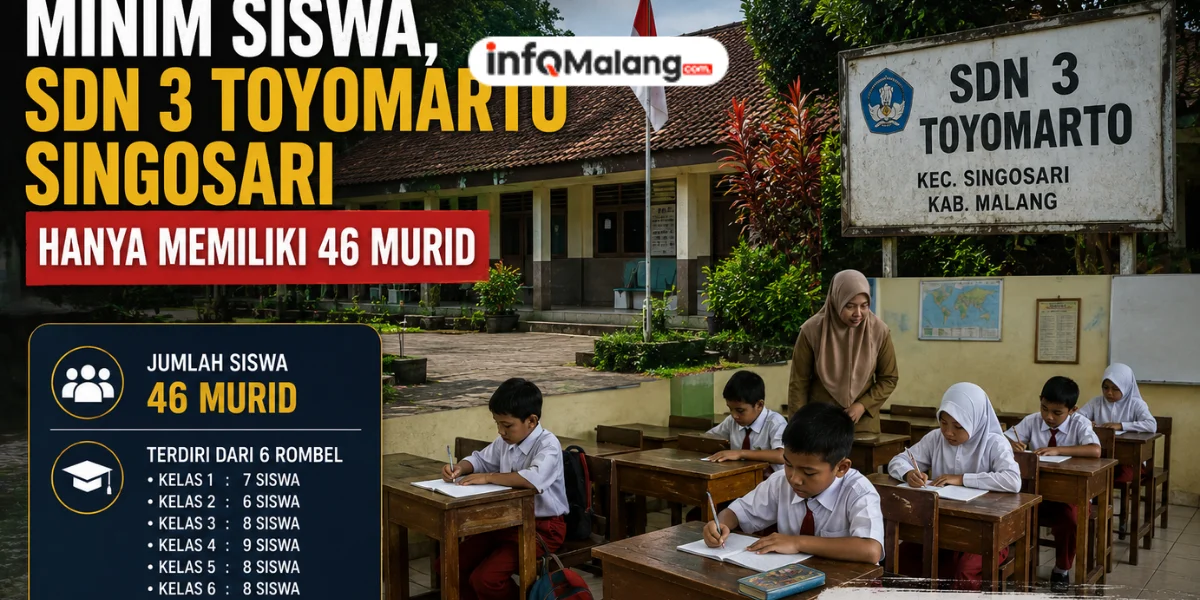 Minim Siswa, SDN 3 Toyomarto Singosari Hanya Memiliki 46 Murid