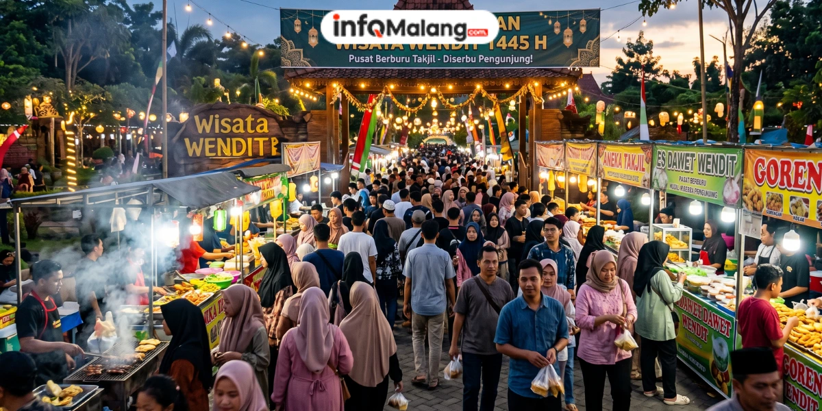 Jadi Pusat Berburu Takjil, Pasar Ramadan Wisata Wendit Diserbu Pengunjung