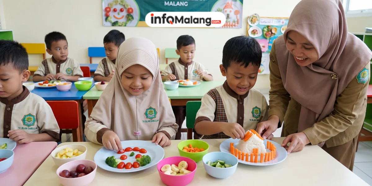 Siswa TK Islam Sabilillah Malang Diajak Berkreasi Melalui Plating Makanan Sehat