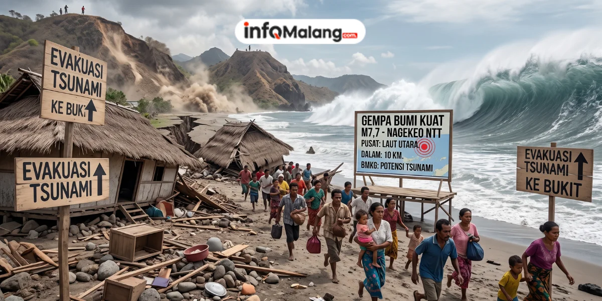 Nagekeo NTT Diguncang Gempa Kuat, BMKG Catat Magnitudo M7,7