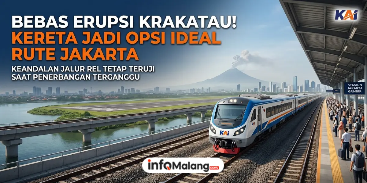 Bebas Erupsi Krakatau! Kereta Jadi Opsi ideal Rute Perjalanan Jakarta