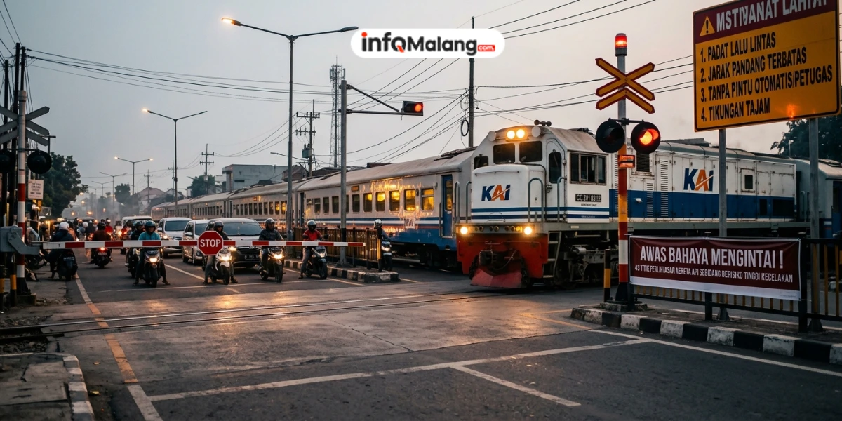 Bahaya Mengintai, 43 Titik Perlintasan Kereta Api Sebidang Berisiko Tinggi Kecelakaan