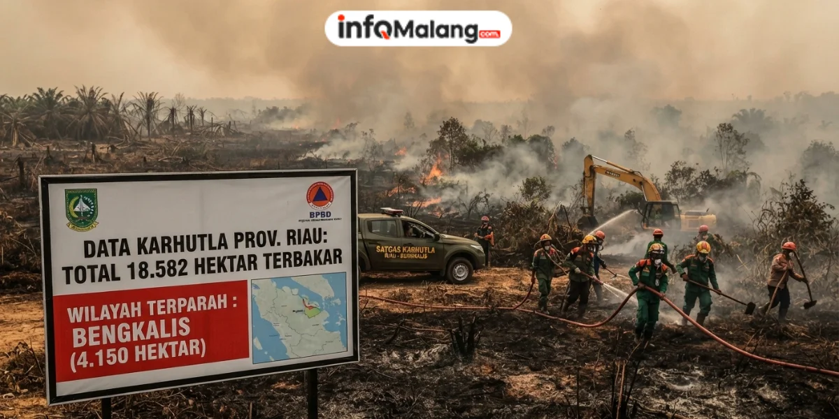18.582 Hektare Karhutla di Riau, Bengkalis Jadi Wilayah Terparah