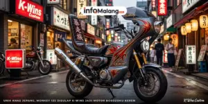 Unik Khas Jepang, Monkey 125 Disulap K-Wins Jadi Motor Bosozoku
