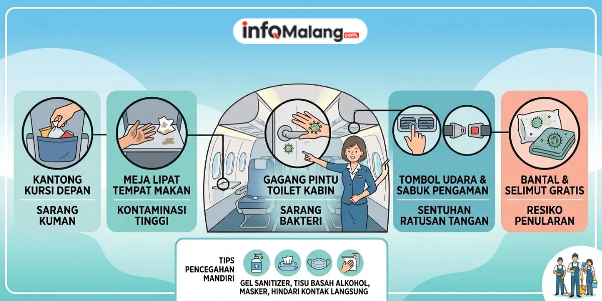 Super Penting bagi Penumpang, Area Pesawat yang Sebaiknya Dihindari