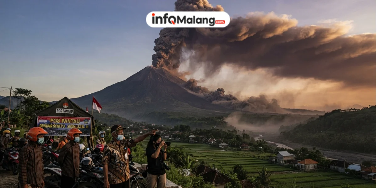 Gunung Semeru Kembali Erupsi, 3 Letusan Terjadi pada Pagi Hari