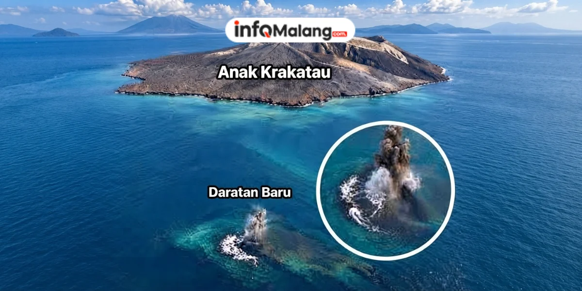 Daratan Baru Seluas 32,8 Hektare Muncul di Anak Krakatau, Ini Penjelasannya
