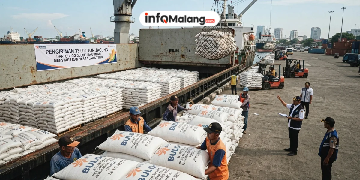 Bulog Sulselbar Kirim 33.000 Ton Jagung ke Jatim untuk Stabilkan Harga