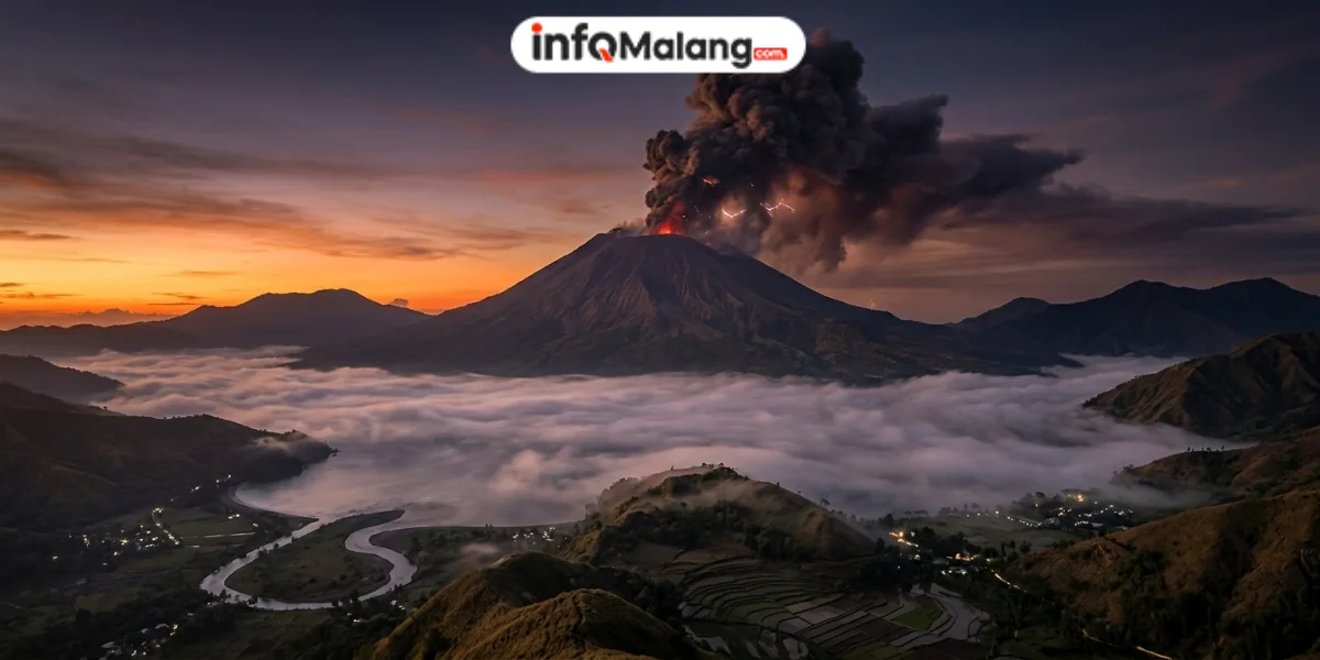 Gunung Ili Lewotolok di Lembata Kembali Erupsi, Abu Membumbung 500 Meter
