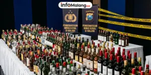 1.770 Botol Miras Ilegal Disita Polres Malang Selama Operasi Cipta Kondisi